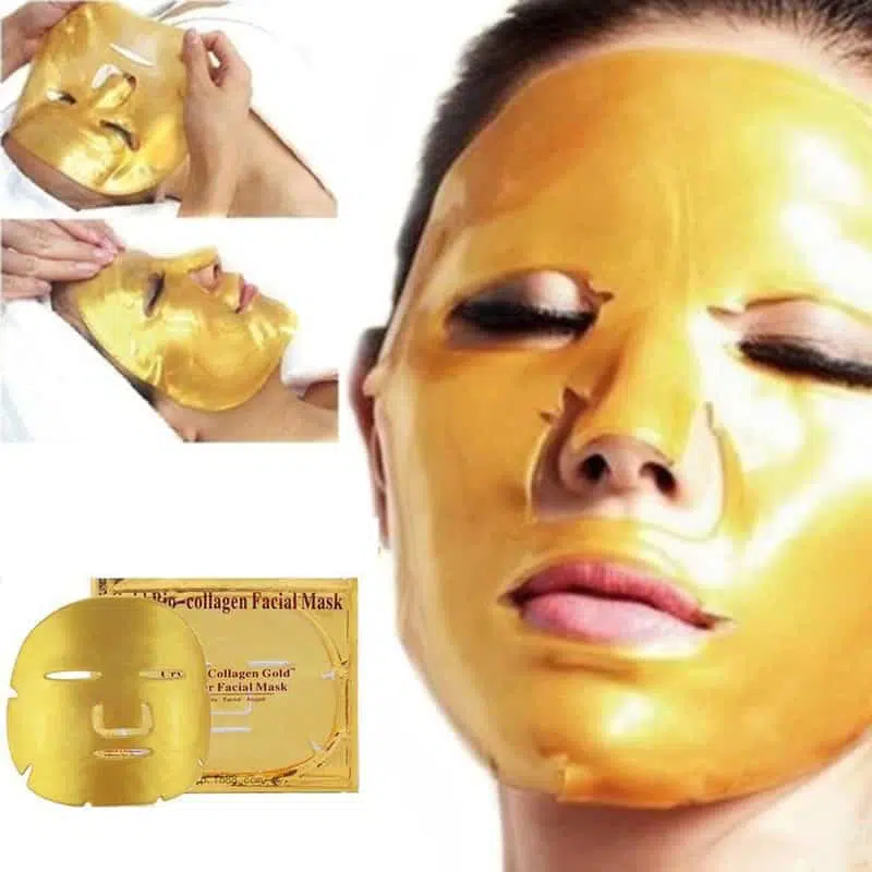 Oro mascarilla facial de colageno