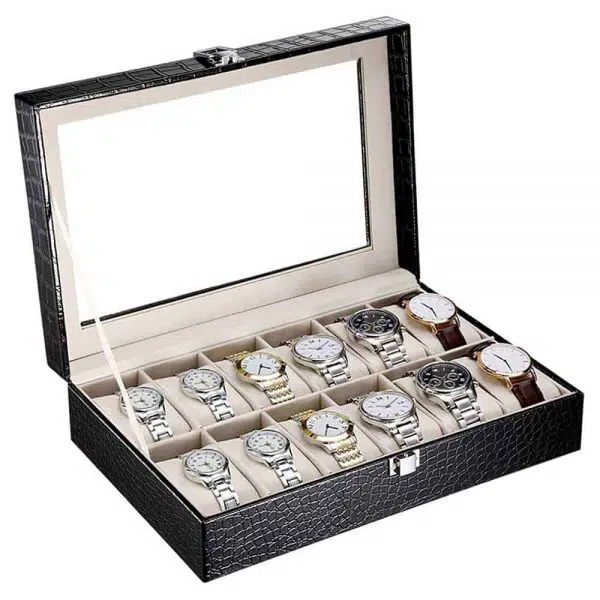 organizador caja porta 12 relojes